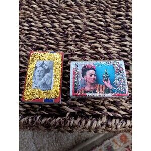 Set Frida Kahlo hand decorated matchbook boxes